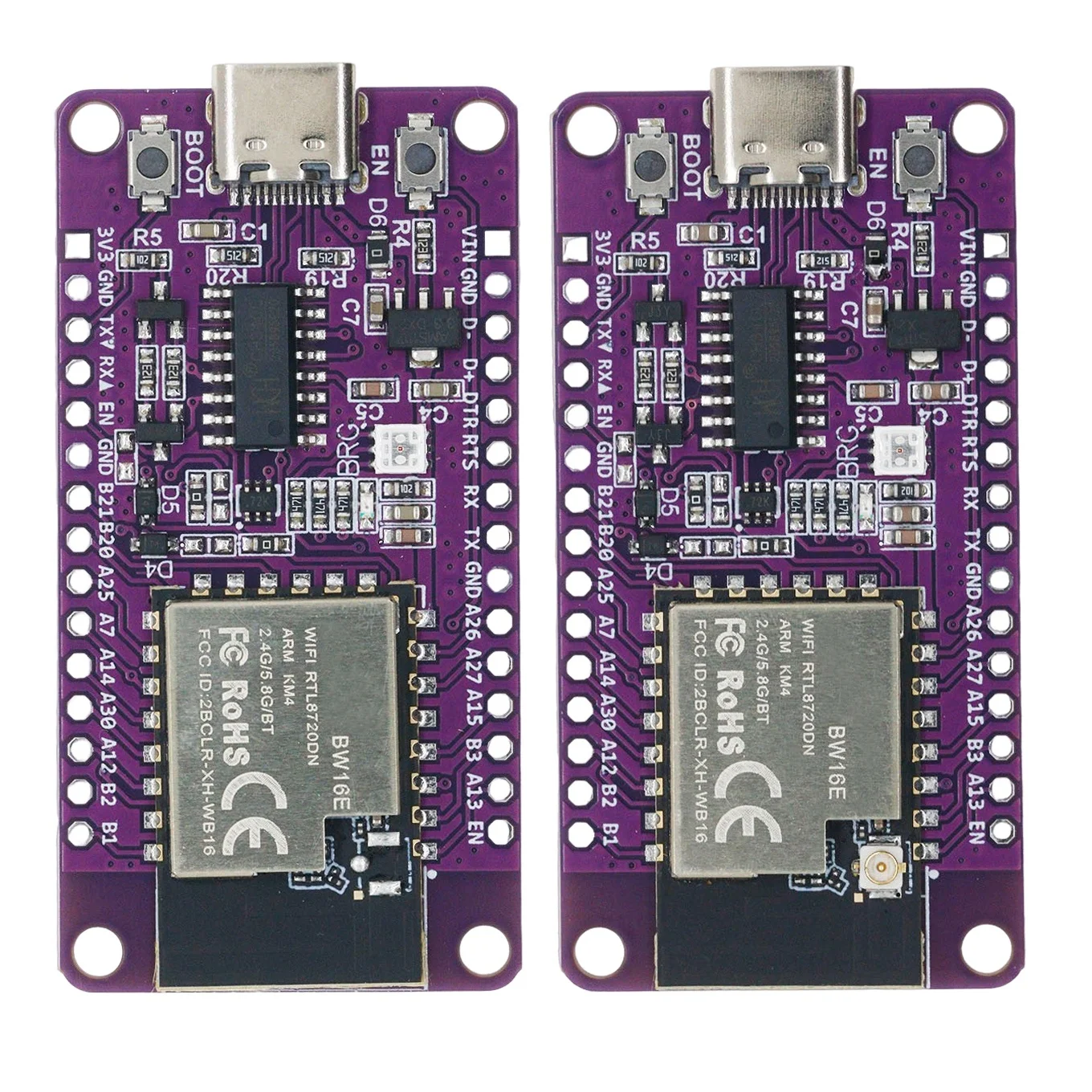 Фото Модуль Wi-Fi и Bluetooth BLE RTL8720DN, двухдиапазонный, плата разработки NICEMCU BW16, совместимая с Arduino №1