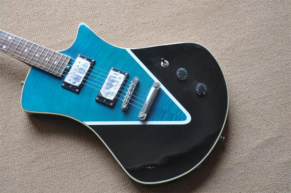 Пользовательская электронная гитара Ernie Ball Music Man Armada с подсветкой в виде пламени