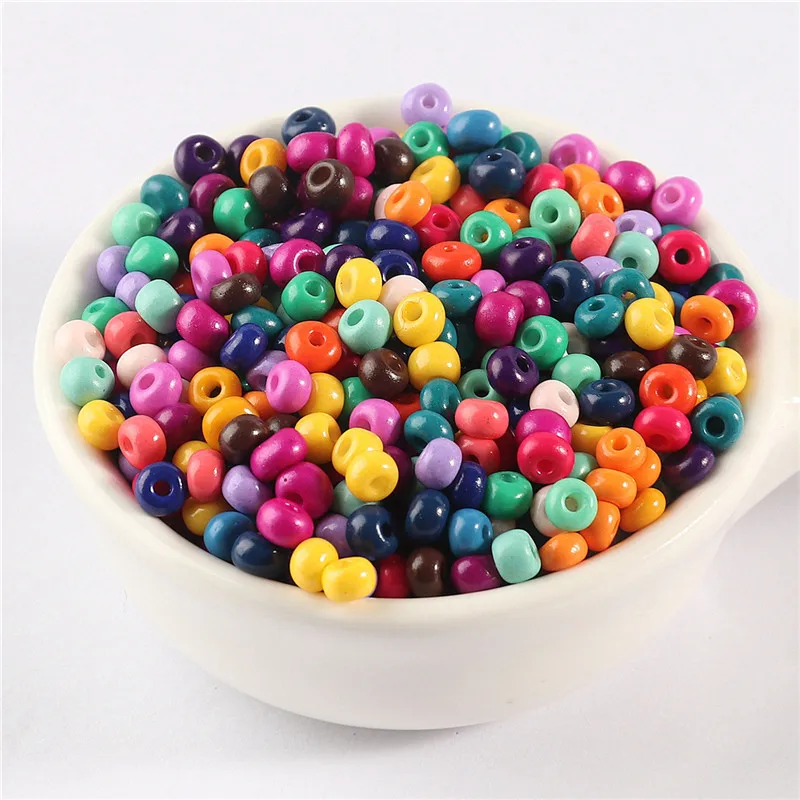 

10g/Bag 4mm Solid Colorful Glass Round Beads 6/0 Spacer Czech Seedbeads For DIY Craft Garments Hand Sewing Fittings Materials