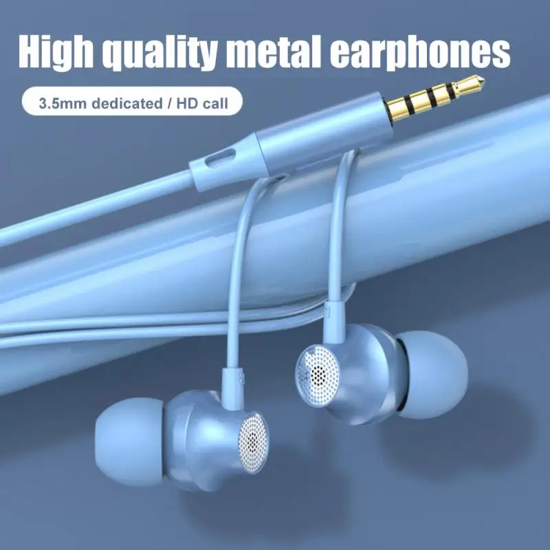 

3.5mm Type-c Headphones Stereo Earbuds Handfree Sports Earphone Type-c Metal Bass Headset Earbuds In-ear Mic Wire Wired Earphone