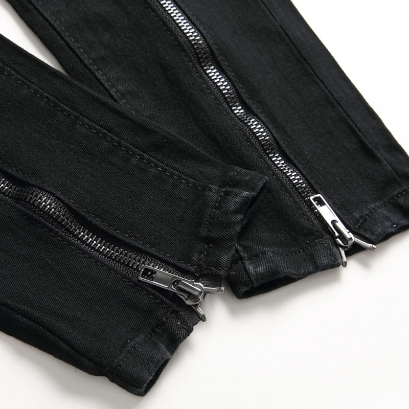 Spring and Autumn New Men's Cotton Pencil Classic Jeans Youth Slim Fit Slim Elastic Thin Casual Pants Sports Running Jeans