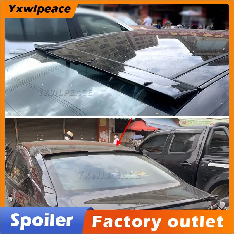 Купи For Nissan Teana/altima 2019 2020 2021 High Quality ABS Glossy Black Carbon Fiber Look Rear Window Roof Spoiler Car Accessories за 710 рублей в магазине AliExpress