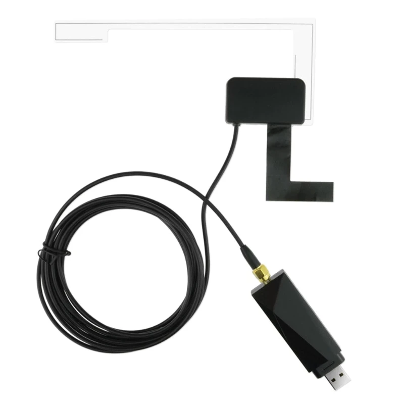 DAB+ Антенна с USB-адаптером Dongle Универсальный автомобильный радиотюнер Приемник