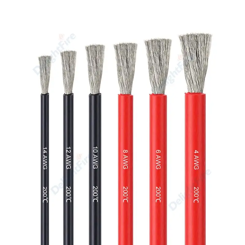 Silicone Cable Heat-resistant Electrical Wires 30/28/26/24/22/20AWG Soft Flexible Hook Up Silicone Wire For Battery Solar Panels