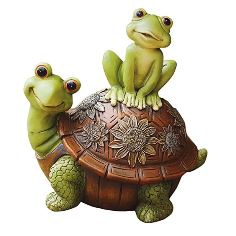 

Simulation Frog Turtle Garden Decoration Sculpture Outdoor Garden Cute Animal Decoration Resin Crafts Decoration Fun Gift