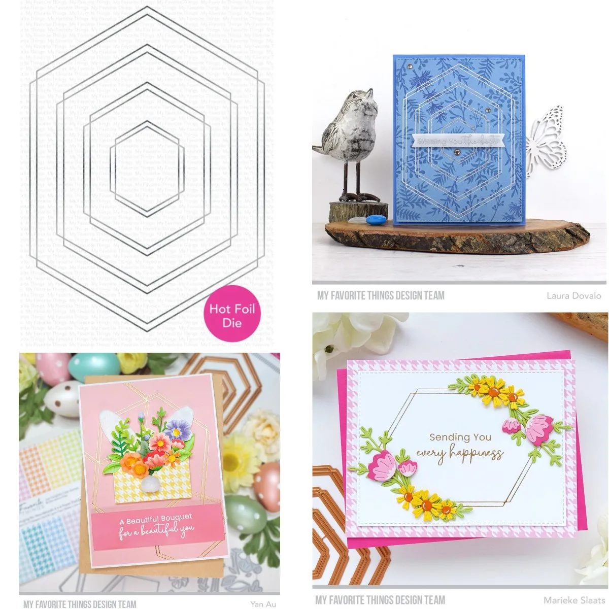 

Hot Foil Double Hexagon Frames New Metal Cutting Dies for Crad Making Scrapbook Embossed Paper Album Diy Craft Template Cut Die