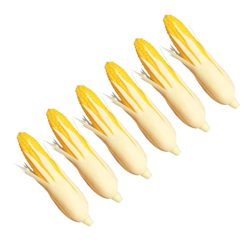 

6 Pcs Kitchen Cabinet Decor Mini Artifical Corn Ornaments Fake Decoration Child