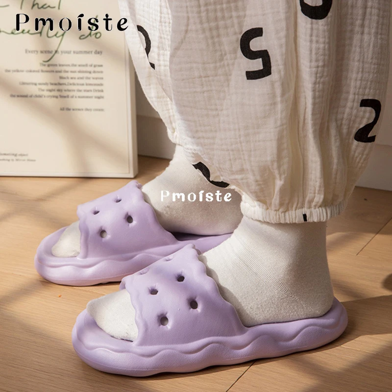 Cream Cookies Slippers for Women Summer Indoor EVA Slippers Cute Cartoon Shape Girl Shoes Soft Bottom Dorm Slippers