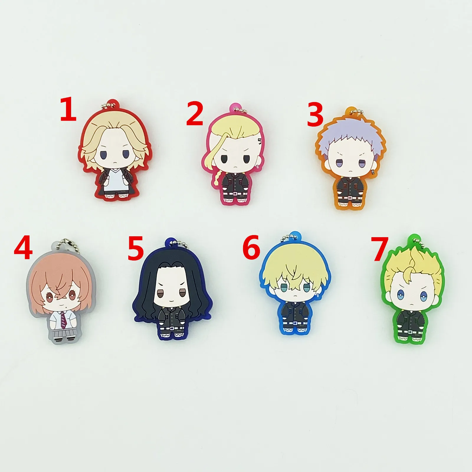 

Tokyo Revengers Anime Rubber Keychain Key Ring Race Straps Cosplay