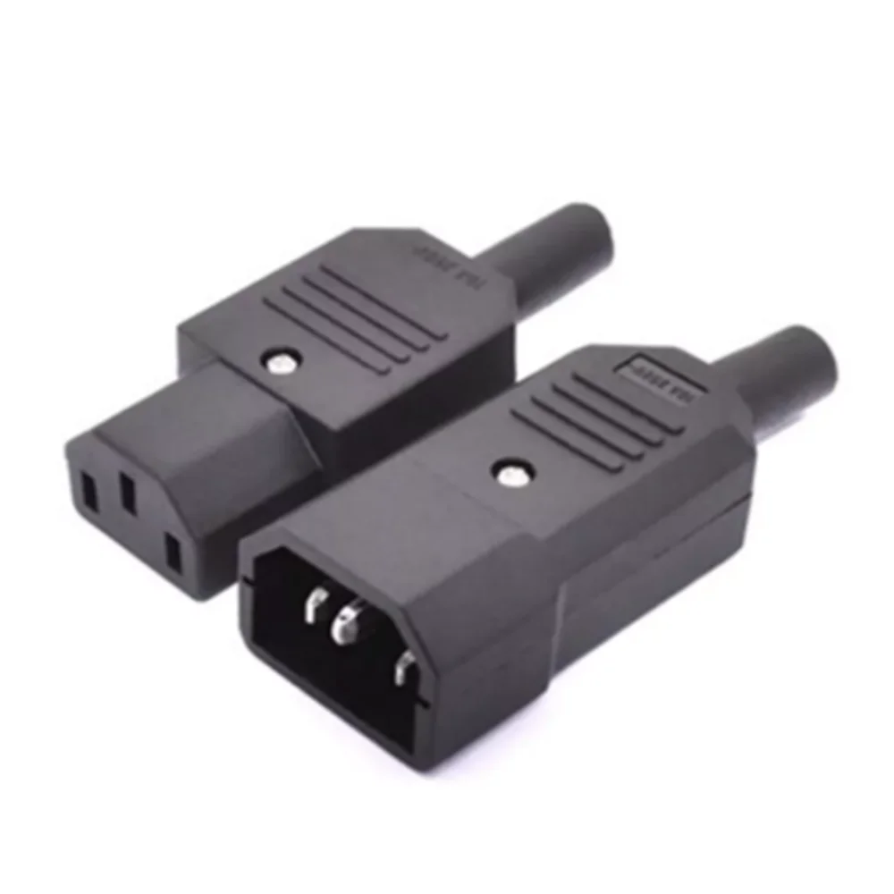 

IEC 320 C14 Male Plug to C13 Female Socket PC Computer Electric Car Rice Cooker Power Connector Adapter AC 250V 10A