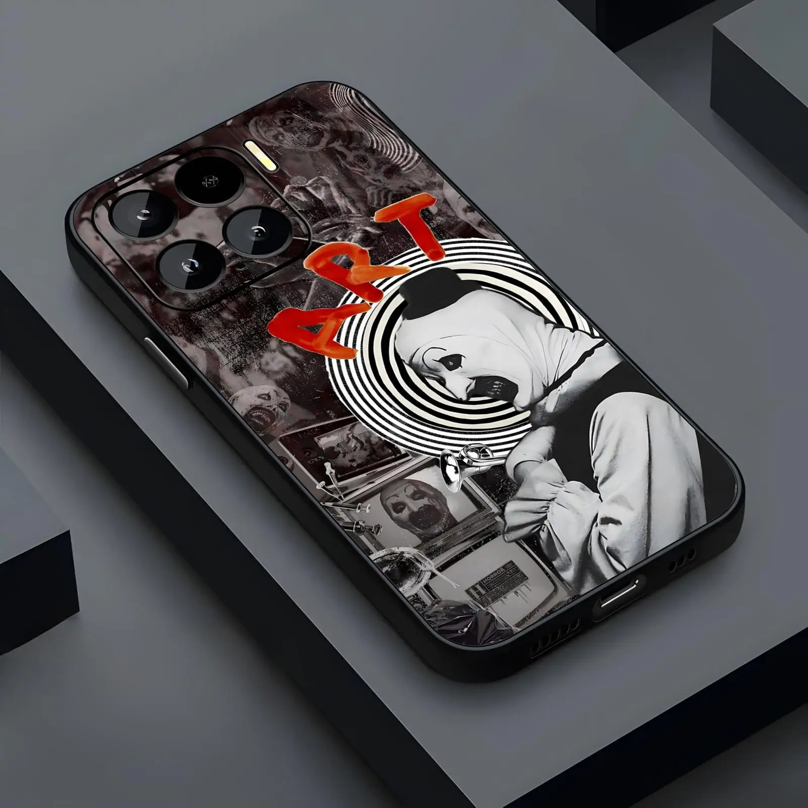 Фото Чехол для телефона Art the Clown для Xiaomi 17 15 14 13 12 11 T Ultra Pro, мягкий черный противоударный чехол №2