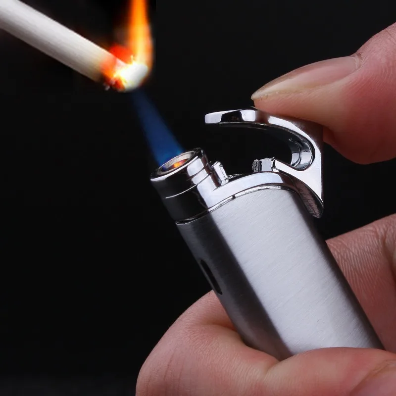 

2022 New Mini Gas Turbine Torch Lighter, Refillable Butane Gas Windproof Metal Cigar Lighter, Portable Men's Tool Gift