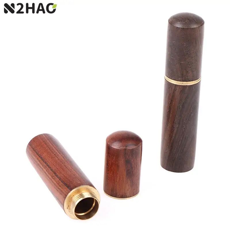 

DIY Sewing Needles Holder Storage Tube Wooden Box Hand Sewing Needles Case Leather Knitting Embroidery Mending Needles Container