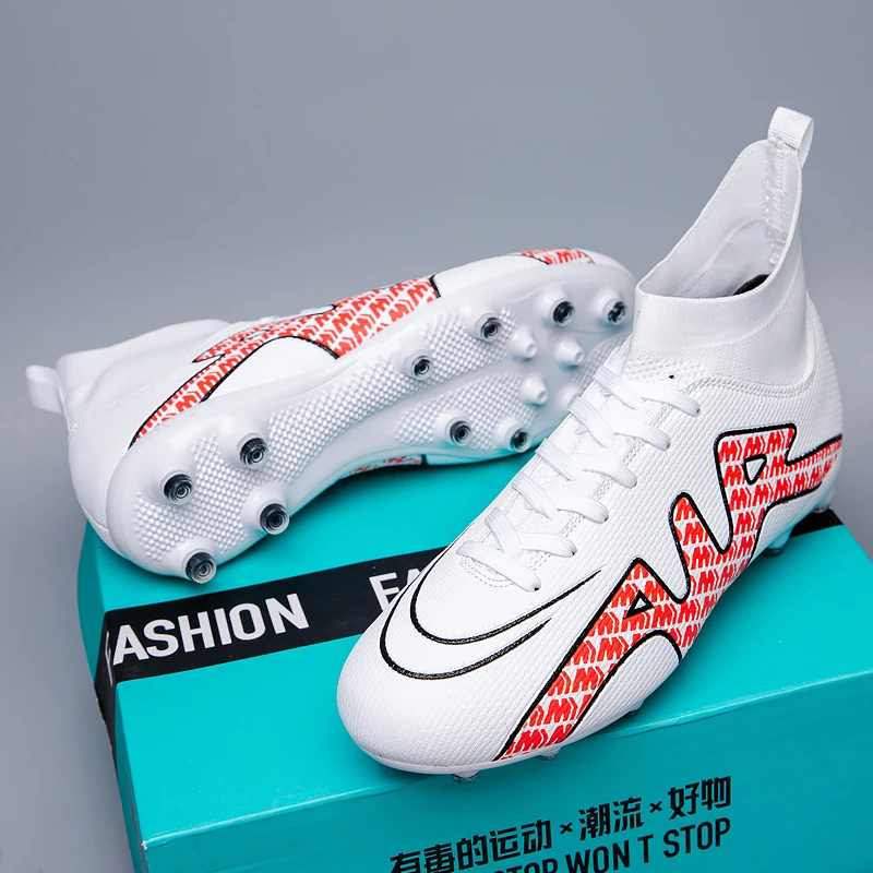 ZHENZU Size 32-45 Professional Football Boots Men Kids TF/FG Soccer Shoes Sneakers Cleats  Futsal Football Shoes for Boys Girl