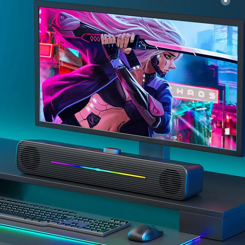 

E-3543 RGB Wireless Bluetooth Speaker AUX TF 6W TV speakers column sound bar