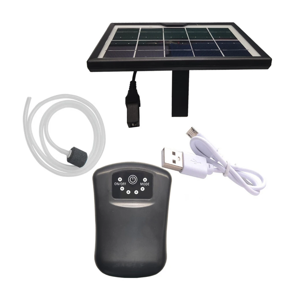 

Solar Air Pump Kit Inserting Ground Water Air Pump Oxygenator Solar Aerator With Oxygen Hoses Air Stone For Pond Fish Garden