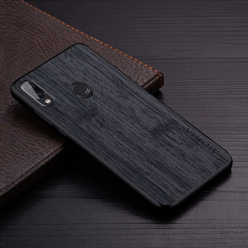 Чехол для Xiaomi Redmi Note 7 5 4 4X Pro Plus кожа бамбуковое покрытие деревянный узор - купить