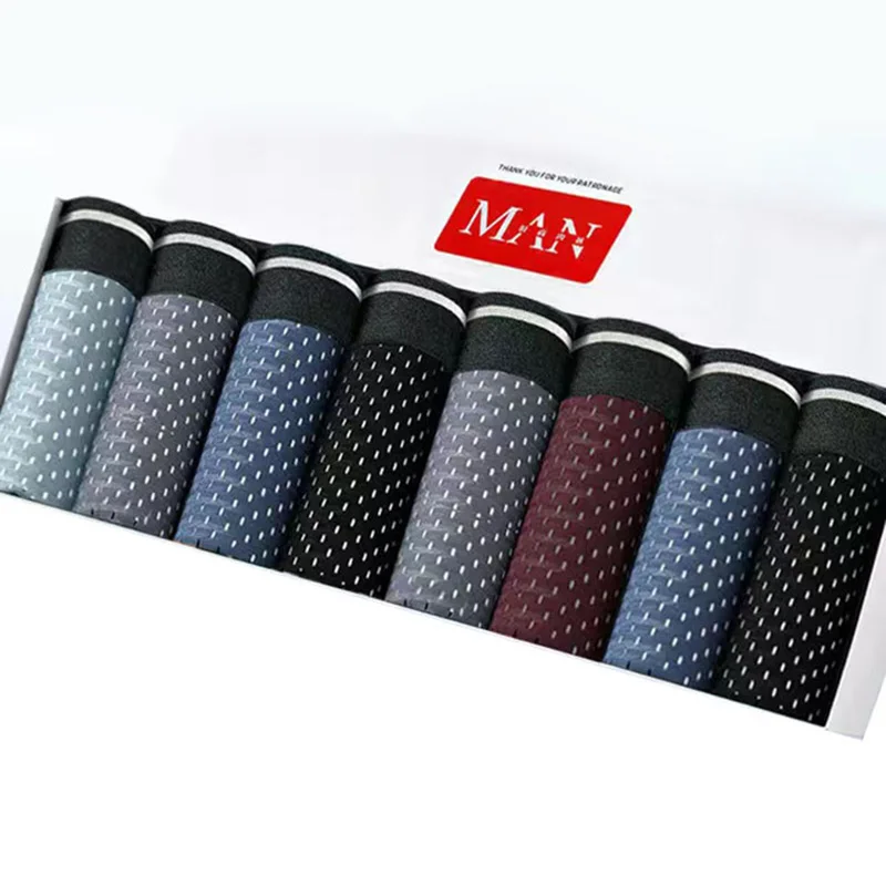 Men's Panties Man Boxer Undrewear Boxershorts Men Sexy Boxers Comfortable Breathable Elastic waist Ice Silk Mesh Plus Size L-5XL