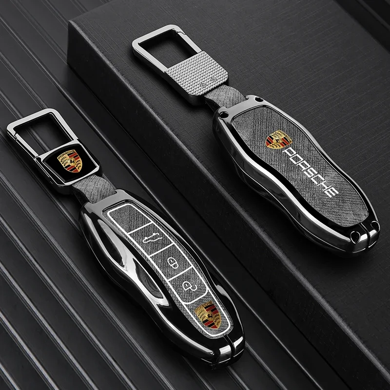 Фото Чехол для ключей автомобиля из цинкового сплава для Porsche Cayenne, Panamera, Macan, 911, Panamera Spyder, Carrera, Boxster, Cay №5