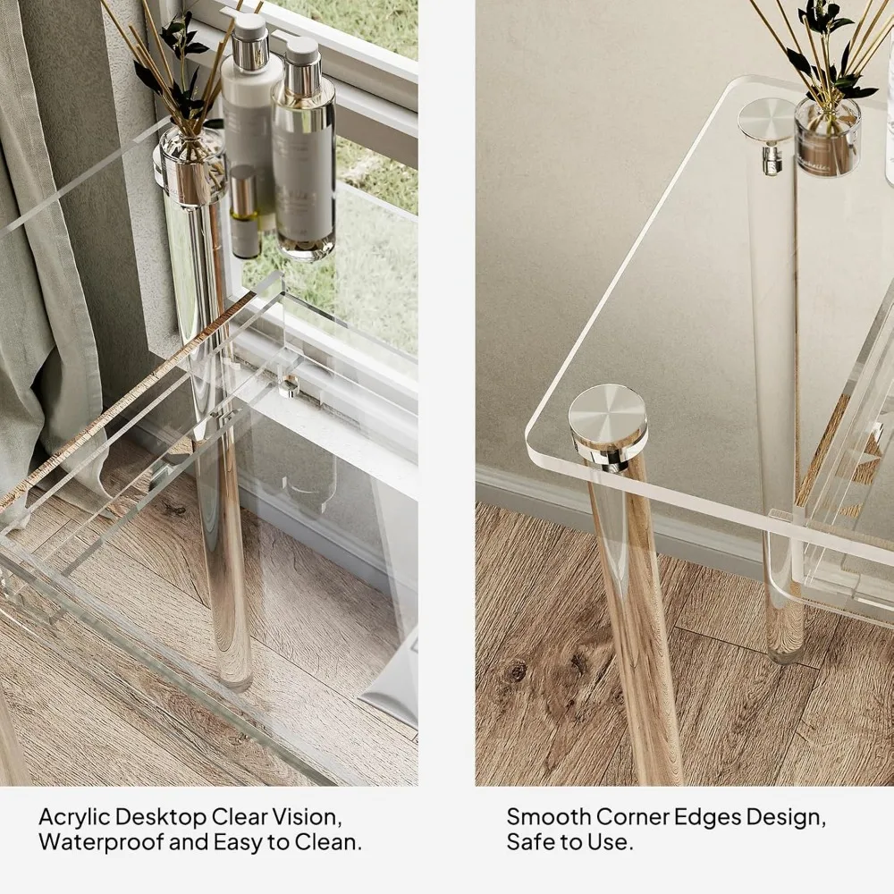 Акриловый комод для макияжа — прозрачный с ящиками спальни длина 15 7 дюйма X 31 5