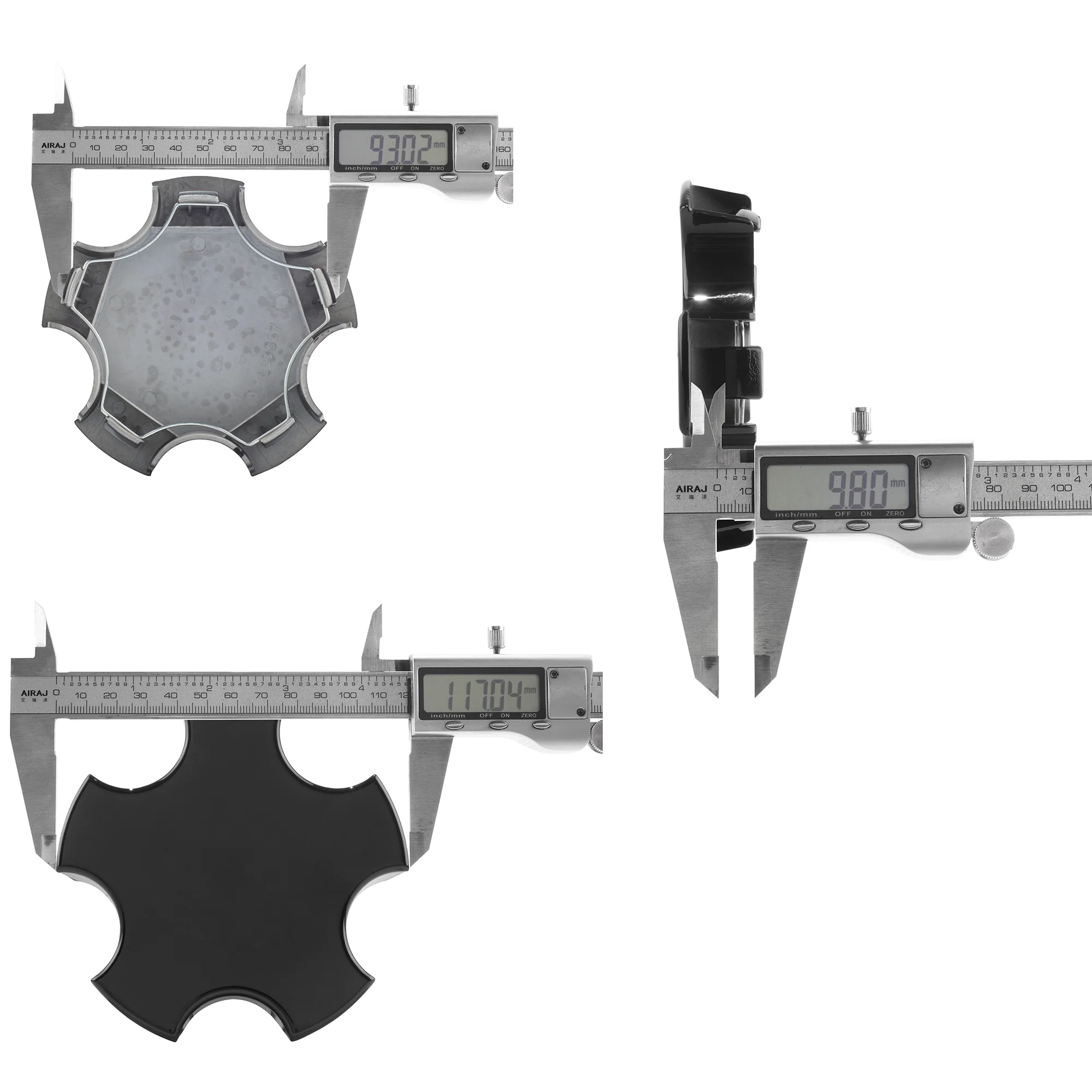 DewFlew 1 / 4 центральные крышки колец 93 мм (3 66 дюйма) внутри 117 (4 61 для автомобилей 2000 -
