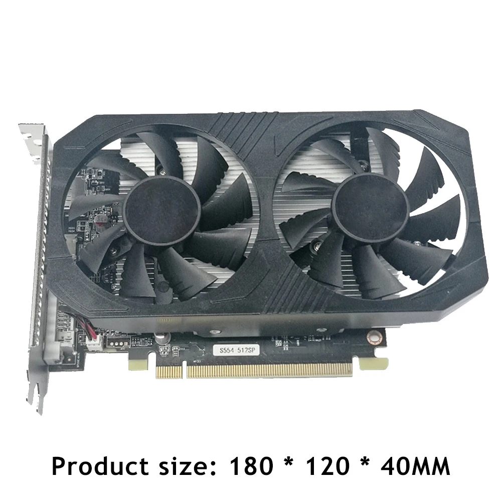 Игровая видеокарта AMD RX550/750 2/4 ГБ с двойным кулером |