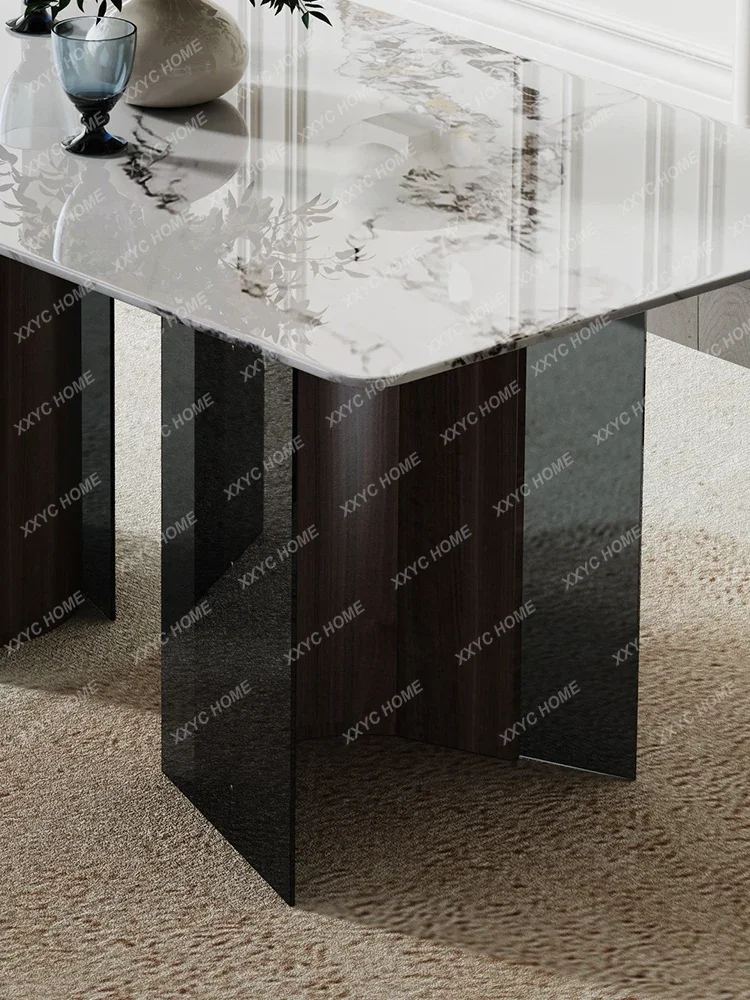 Jue Shi Baiyan современный обеденный стол роскошные прямоугольные домашние обеденные