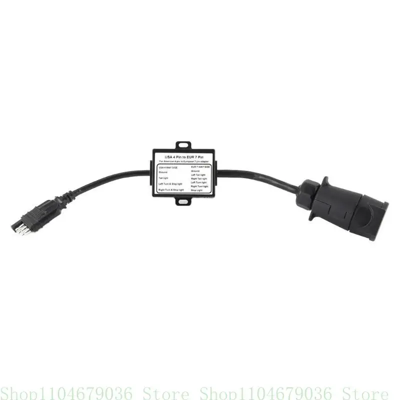 

Переходник-переходник с 4-контактным на 7-контактный, устойчивый к атмосферным воздействиям для безопасного подключения прицепа и транспортного средства, обеспечивающий стабильные световые сигнала