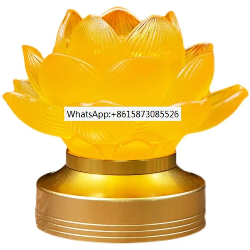 Светодиодная лампа в виде цветного лотоса для зарядки мини-украшения дома