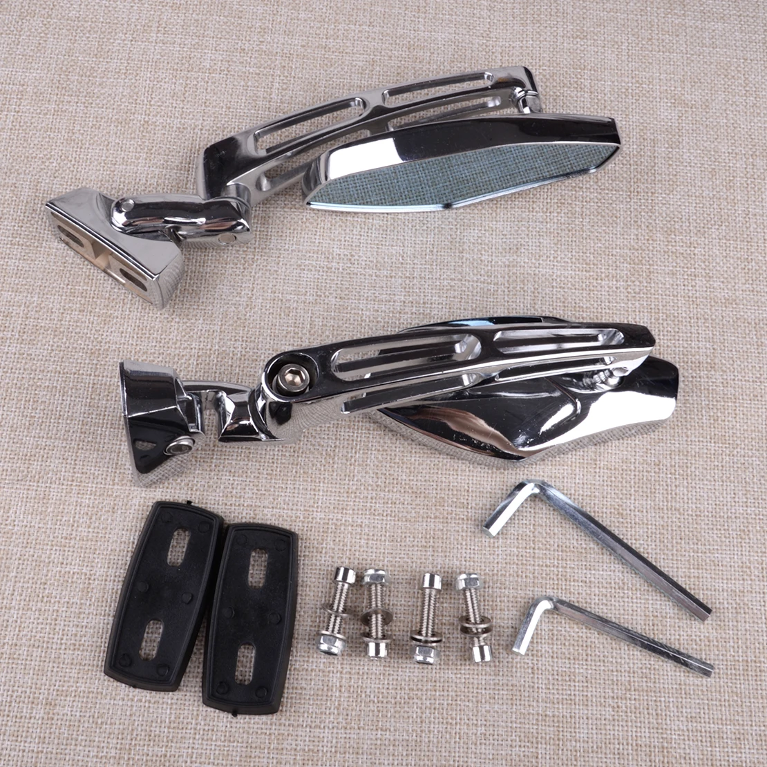 Новинка 1 пара зеркал заднего вида для мотоцикла серебро подходит Suzuki Hayabusa TL1000 R/S
