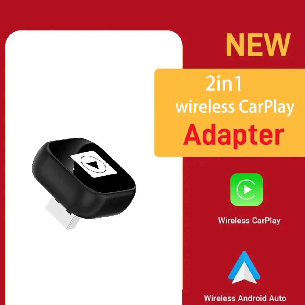 

Беспроводной адаптер CarPlay 2 в 1 для iPhone apple Android auto CarPlay адаптер USB Mini Box Plug and Play автомобильная умная система подходит