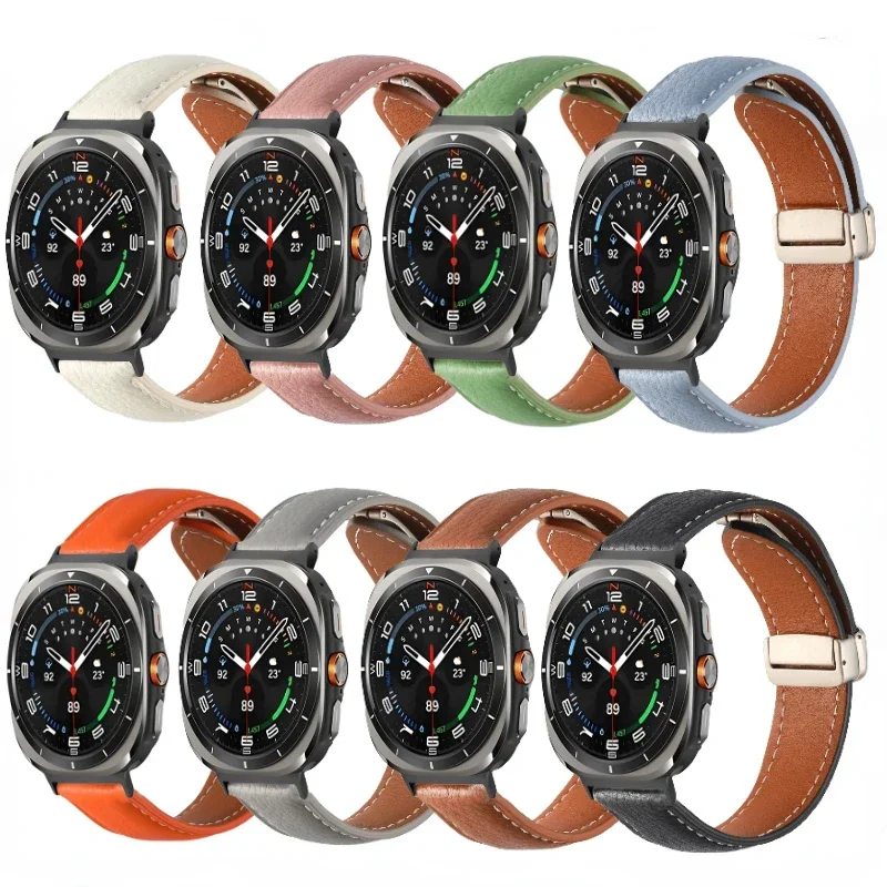 Магнитный кожаный ремешок для Samsung Galaxy Watch 8-7 Ultra 47 мм, сменный браслет, аксессуары для часов Ultra Correa, браслет (art.: 3920cd231671f) - 3920cd231671f