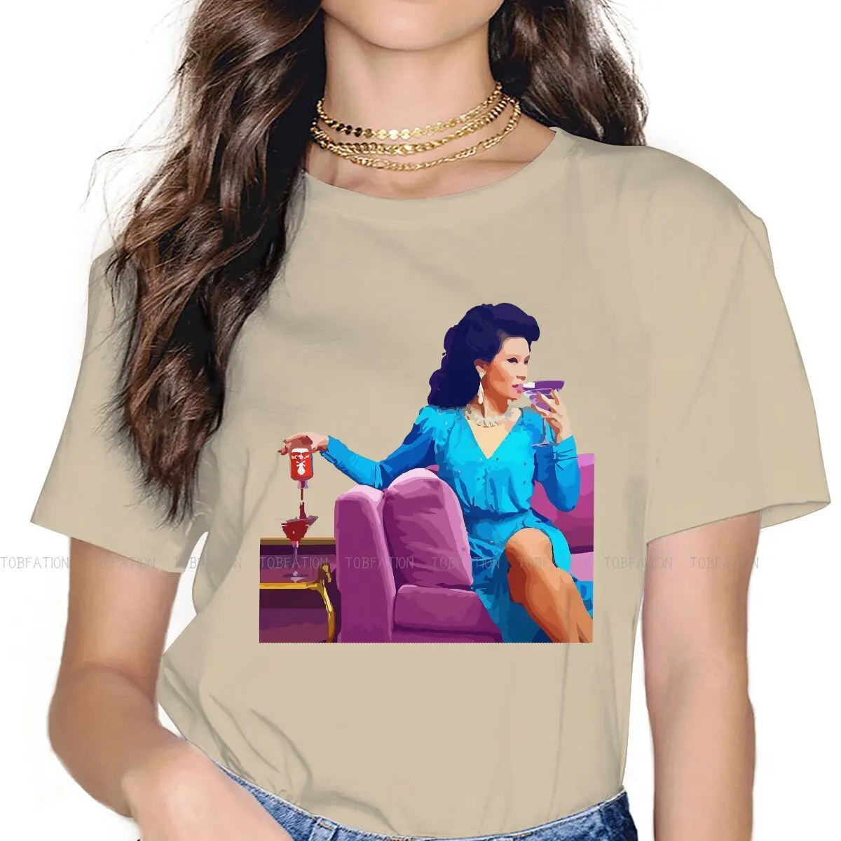 

Beautiful woman or Lucy Liu Unique TShirt for Girl Why Women Kill Comedy Crime Drama Top Quality Hip Hop Gift Idea T Shirt