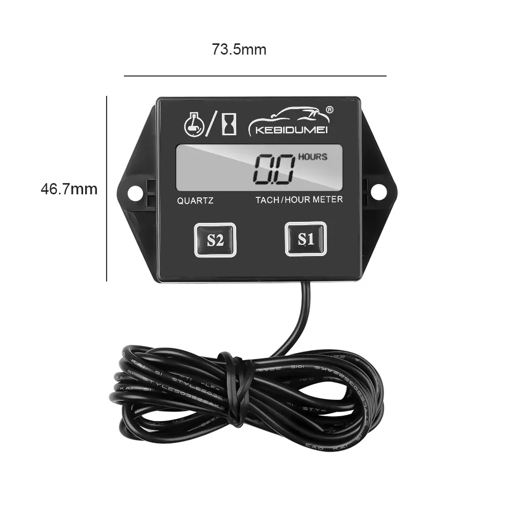 

Motorcycle Engine tach Hour Meter guage 12v LCD Display Waterproof Car Motor Boat Digital Tachometer For Motorbike