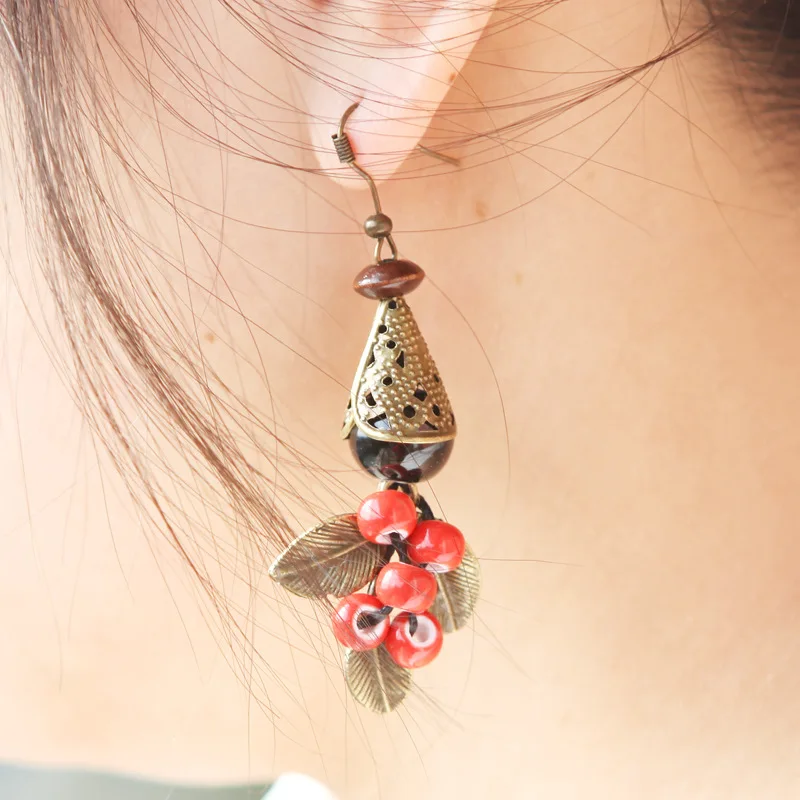 

Bohemian Style Handmade Ceramic Ladies DIY Earrings Personalized Fashion Party Ear Jewelry
