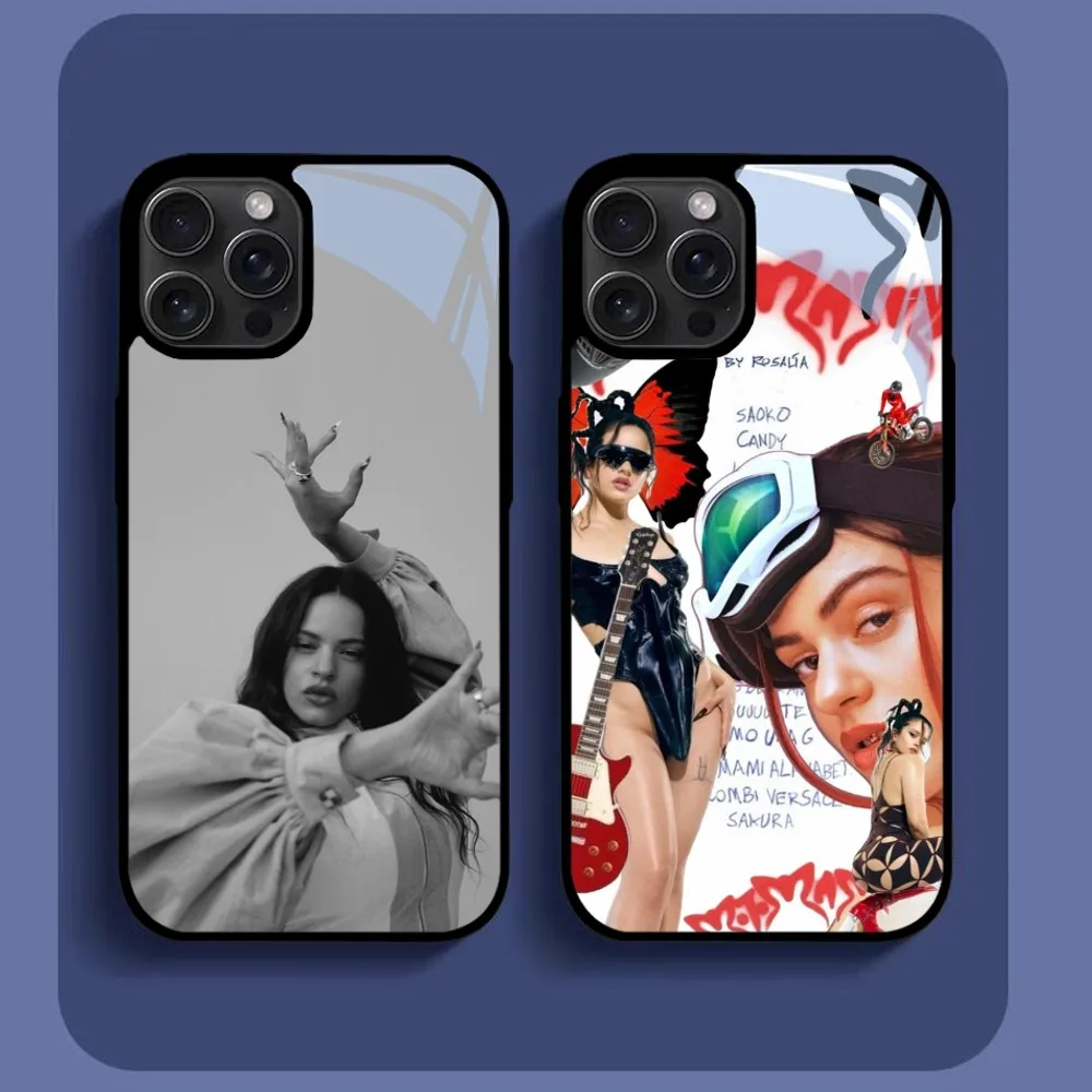 Чехол для телефона Spanish Music Singer R-Rosalia IPhone 16 15 14 13 12 11 Pro Xs Max Mini XR X 7 8 Plus Luxury Mirror Hard Funda