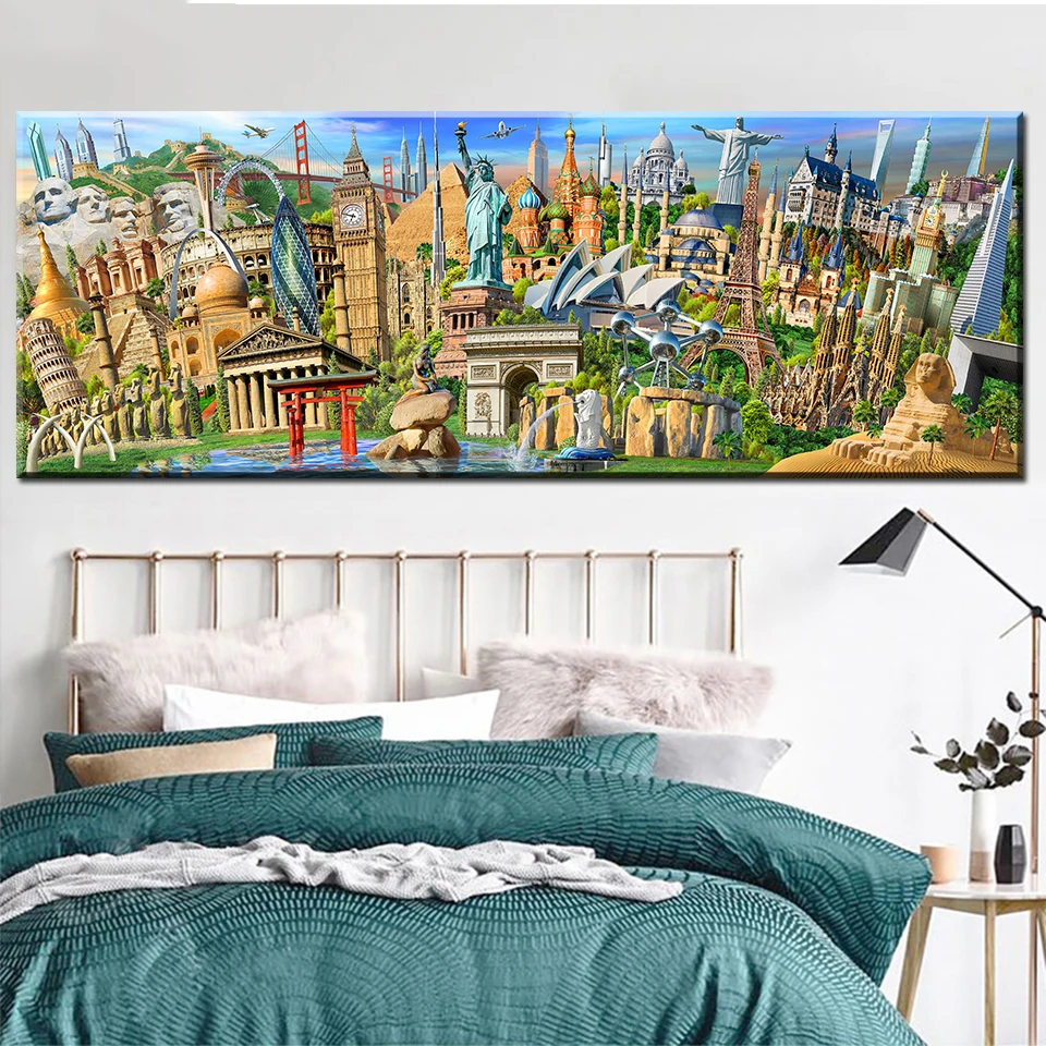 

London World landmarks DIY Diamond Painting Full Square Round Cross Stitch architecture Landscape 5D Embroidery Rhinestone X450