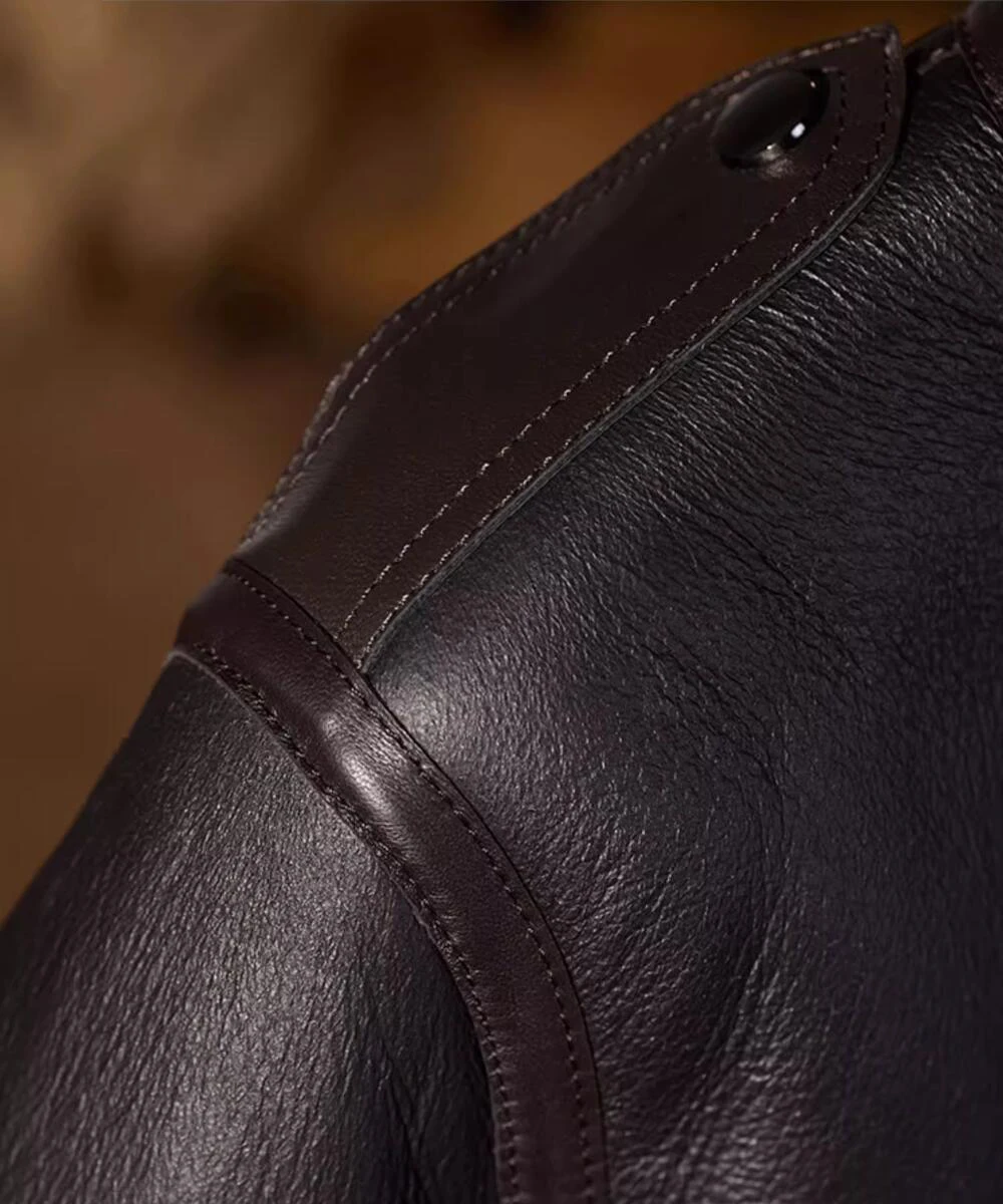 Мужская дубленка Denny &amp Dora летная куртка-бомбер ВВС B6 повседневная зимняя кожаная