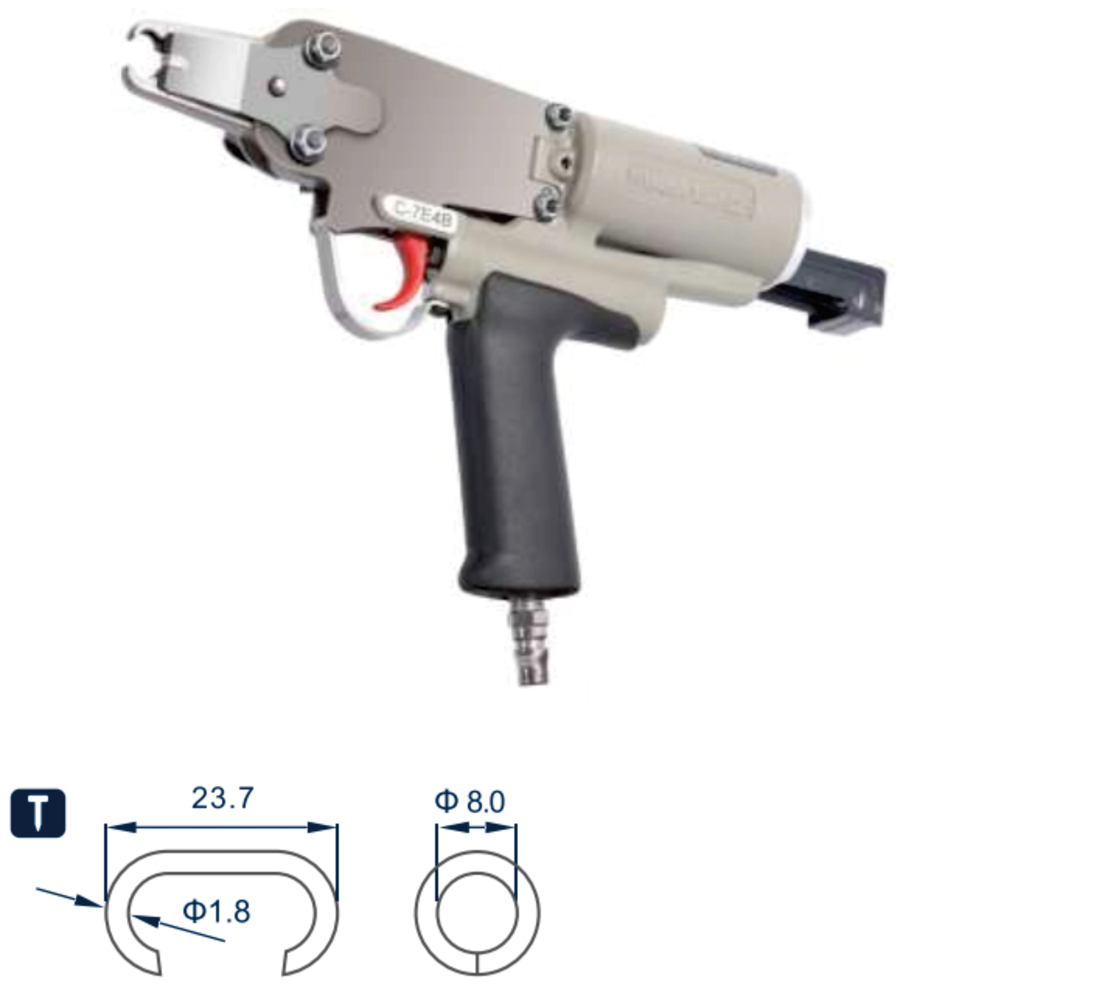 Нержавеющая сталь C Hog Ring Tools C-7E Инструмент для клинга Пневматический степлер