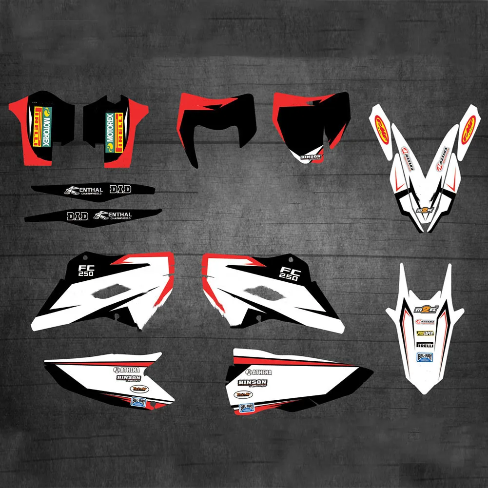Для Husqvarna TC FC 2014 2015 125 150-450 Бесплатный фон под заказ графические наклейки Delcas для TE