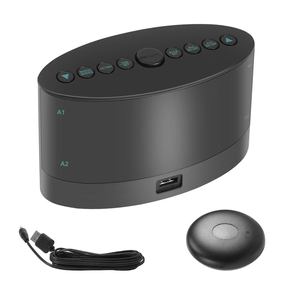 With Wireless Bed Shaker,vibrating Dual Alarm Clock For Heavy Sleepers, Deaf And Hearing-impaired