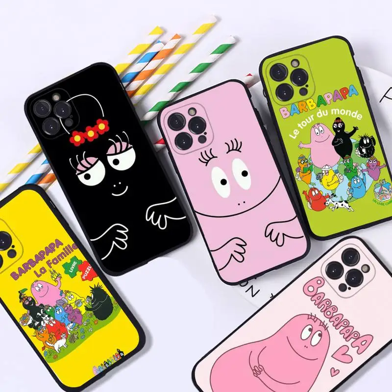 

Cartoon Barbapapa Phone Case For iPhone 8 7 6 6S Plus X SE 2020 XR XS 14 11 12 13 Mini Pro Max Mobile Case