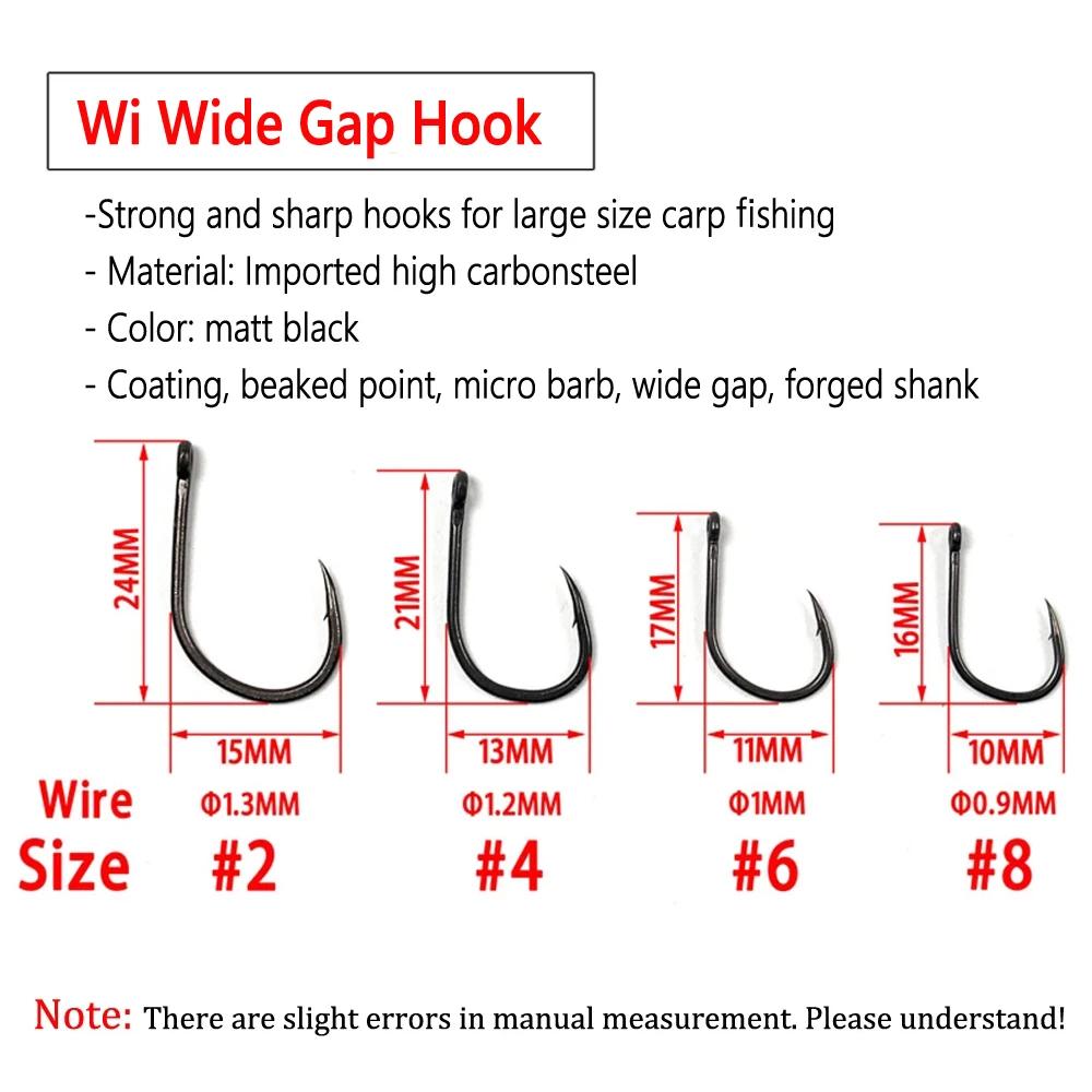 Bimoo 20pcs Europe Matte Black Carp Hooks Thick Wire High Carbon Steel Barbed Curve Shank Yn BN BNR Wi Fishing Hook #2-#10 - купить по