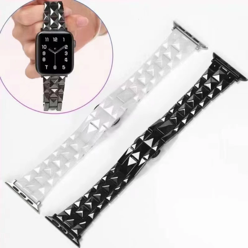 Ceramic Strap for Apple Watch Band 49mm 45mm 44mm 42mm 41mm 40mm 38mm Sport Bracelet Wristband for iWatch Series  Ultra 876543SE