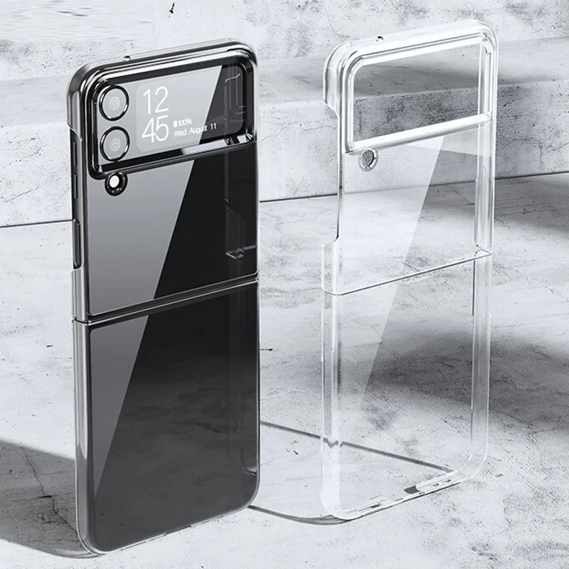 

Transparent Hard Case For Samsung Galaxy Z Flip4 Shockproof Flip 3 Cover