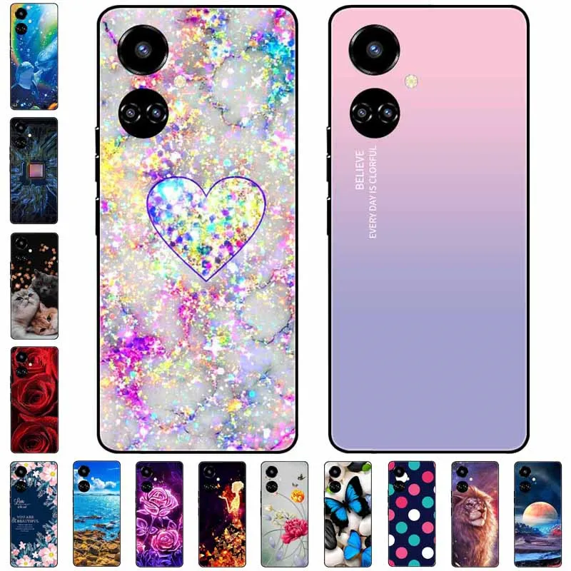 Для Tecno Camon 19 / Camon19 Neo чехол Мягкий силиконовый защитный из ТПУ для Pro 4G 5G черный