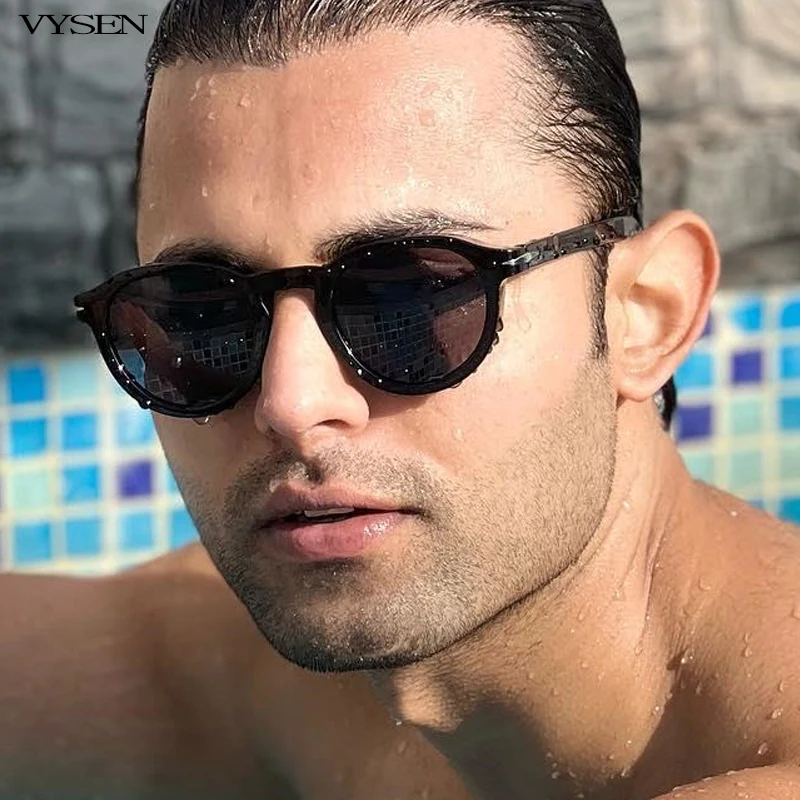 

New Round Polarized Sunglasses men women 2022 retro luxury brand designer Beckham polar sun glasses female eyeglasses UV400