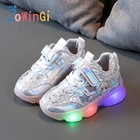 Детские светящиеся туфли, мягкая подошва, кроссовки для девочек, спортивная обувь с подсветкой, размеры 22-30