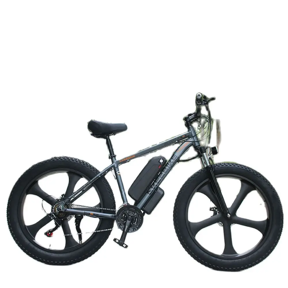 

26 Inches Electric Bicycle Beach Electric Bicycle Aluminium Alloy Frame Double Disc Brake Front And Rear Lights Comfort Saddle