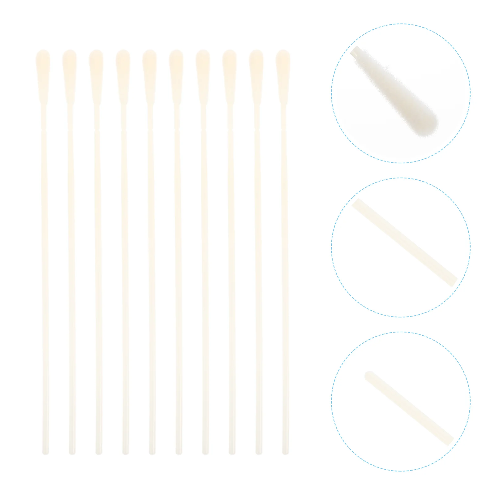 

100Pcs Single Pharynx Testing Swabs One-time Specimen Sponge Swabs